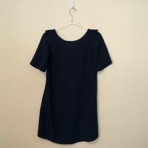 Tucker for Target Shift Dress Navy Blue Ruffle Back Small